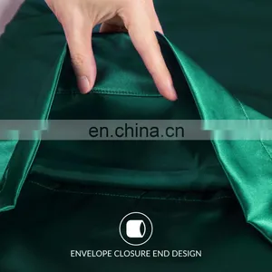 Luxury Ultra-soft Cozy 100% Polyester Silky Smooth Queen Satin Pillowcase For Home thumbnail-5