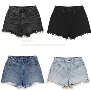 Denim Shorts Loose Wide Leg Fashion Ultra Fire Thin Straight High Waist Show Thin thumbnail-1