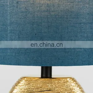 Multicolor Cheap Custom America Luxury Gold Ceramic Base Modern Royal Oval Table Lamps for Office thumbnail-2