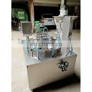 KIS-900 Rotary Coffee Capsule Filling and Sealing Machine for Nespresso, K Cup, Lavazza thumbnail-1