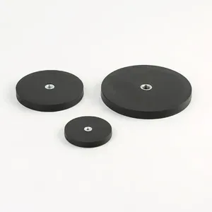 Neodymium Rubber Coated Pot Magnet With Screw Holding Base thumbnail-3