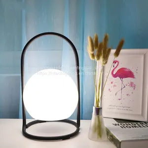 Portable USB Rechargeable Table Lamp 16 Color Change With Remote Control Glowing LED Square Ball Night Light thumbnail-1