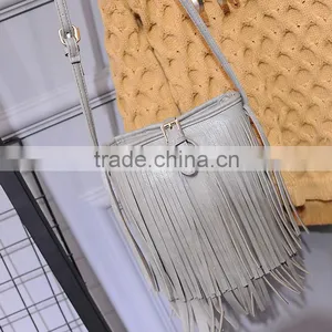 C88891A Hot Sale Ladies Chain Fringe Shoulder Bag Tassels Chain Bags thumbnail-1