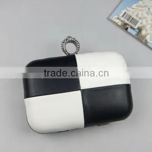 NEW Top Quality Black And White Match Minaudiere&Jewelry Box Cultch Bags thumbnail-1