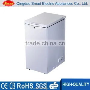 Portable Top Open Solid Door Deep Chest Chiller Freezer With Wheels thumbnail-1