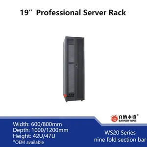 Factory OEM 19inch Professional Server Cabinet WS20 Cold Aisle Server Racks for Data Room Network thumbnail-1