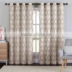 100%Polyester Factory Cheap Jacquard Luxury Curtain Design Living Room Curtains thumbnail-4