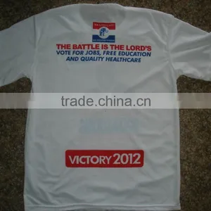 Bulk Cheap Election t Shirt, White T-shirt for Promotion Custom Election Advertising Campaign T-shirts thumbnail-1