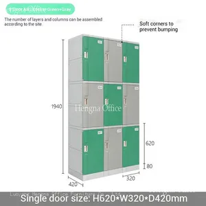 Ergonomic ABS Plastic Locker With Soft Corners - Premium Safe Storage Cabinet for Hospital Medical Facility thumbnail-3
