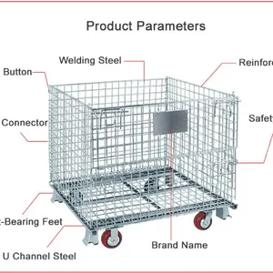 Mild Steel Welded Wire Mesh Containers Stillage thumbnail-5