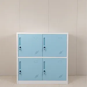 Blue Color Small 4 Doors Steel Locker School Kindergarten Metal Storage Cabinet Locker thumbnail-1