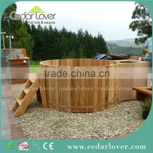 Cedar Barrel Outdoor Spa Hot Tub/wood Fired Tub thumbnail-1