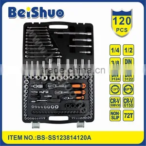 120PCS 1/2"3/8"1/4" DRIVE SOCKET SET thumbnail-1