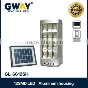 12pcs Led Solar Panel Charge Emergency Camping Lantern With Usb thumbnail-1
