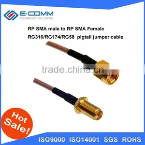 Bulk Buy !! RP SMA Female to RP SMA Male Antenna Connector Pigtail Jumper Cable RG316/RG174/RG58 15CM thumbnail-2