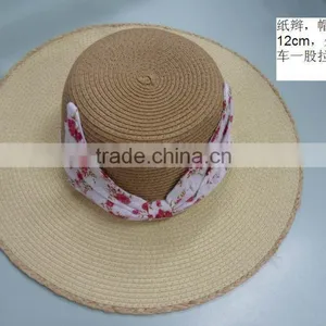 Straw Hat for Lady Cheap Straw Beach Summer Hat thumbnail-1