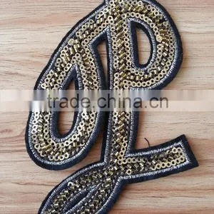 2015 New Arrive Handmade Beaded Applique Patches For Women -- A1503 thumbnail-2
