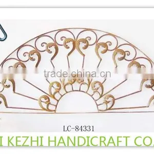 LC-84330 Vintage Home Hanging Metal Triangle Wrought Iron Wall Decor thumbnail-6