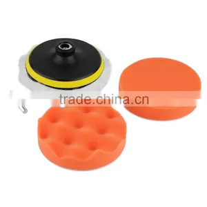 5 Inch Buffing Pad Auto Car Polishing Sponge Wheel Kit With M10 Drill Adapter Buffer# thumbnail-4