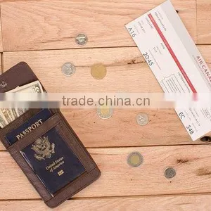 Handmade Genuine Leather Hanging Travel Document Organizer Passport Neck Pouch Quality Choice thumbnail-4