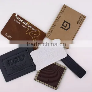 Jeans Leather Label, Custom Embossed Leather Patch, Custom Leather Label thumbnail-3