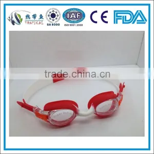 High Quality Children Swimming Glasses Silicone Kids Swim Goggles in Red and White Color thumbnail-1