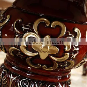 Luxury European French Style Wooden Round Classic Dining Table Quality Choice thumbnail-4