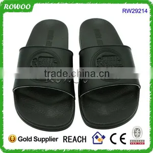 Black PU Sole Brand Slide Sandal Outdoor/bedroom Slippers for Men thumbnail-3