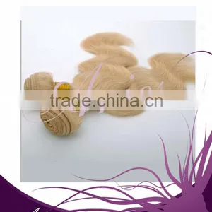 100g 613# Blonde Brazilian Human Hair Extensions Body Wave Hair Weft thumbnail-4