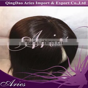 Comfortable Ventilate Female Human Virgin Hair Silk Base Kosher Jewish Wigs thumbnail-1