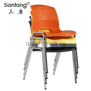 Hot Sales Primary Stacking Plastic School Chair With Metal Frame thumbnail-1