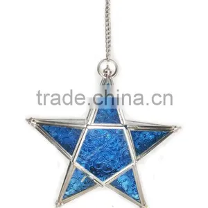 Glass Star Lantern, Star Lantern, Christmas Decoration Lantern thumbnail-1
