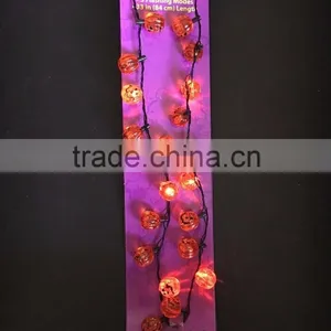 Popular Halloween Pumpkin& Ghost LED Flashing Lights Necklace With High Quality thumbnail-3