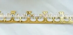 8cm Highx12cm Diameter Metallic Silver Plastic Tiaras Round King Tiaras and Crowns thumbnail-4