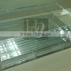 Promotion Restaurant Hotel Bar Custom Clear Rectangular Acrylic Trays With Dividers thumbnail-1
