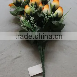 18 Heads Fatory Making Artificial Flower Rose Bud Silk Rose Bud thumbnail-2