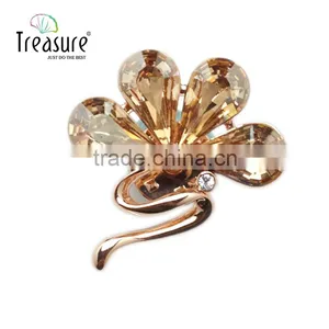Gemstone Jewelry ga Color Flower Brooch Pin for Christmas Brooch Gift thumbnail-4