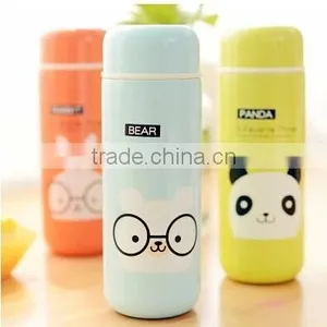 Small Volume Capsule Shapes Bottle Double Vacuum Cup With Cute Printing thumbnail-1