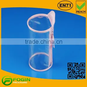 Round Pvc Cosmetic Plastic Bag With Zipper thumbnail-1