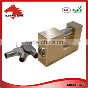 75mm Hardened Shackle Tubular Key Brass Rectangular Padlock thumbnail-6