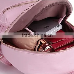 High Quality PU Leather Pink Girl Backpack thumbnail-5