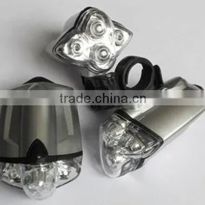 Ultra Bright 4 White LED Lamp Bike Bicycle Front Head Light thumbnail-1