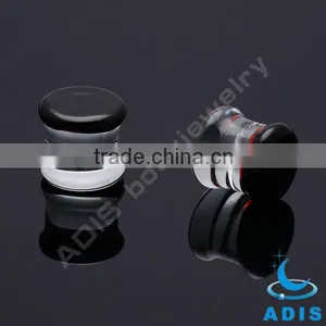 Fashion Wholesale Custom Transparent Body Jewelry Pyrex Glass Tunnels thumbnail-2