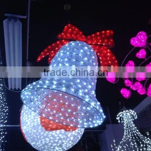Festive Lights Led 3D Motif Light Red Bell Christmas Light Motif thumbnail-3