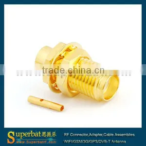 Dipole Antenna rp Sma Solder Jack Bulkhead Connector for .141'' Cable thumbnail-1