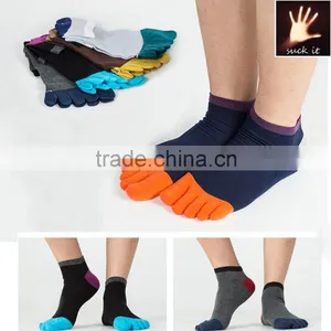 Bulk Wholesale High Quality Unisex Colorful Cotton Toe Socks Fashion Cotton Comfy Toe Socks One Size Fits All Cotton Sock thumbnail-4