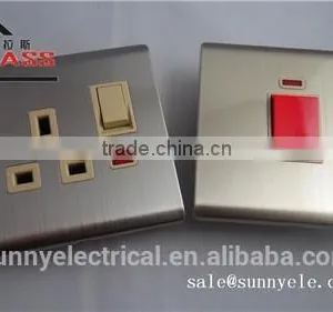 Libya Electric Light Brushed Stainless Wall Switch and Socket thumbnail-5