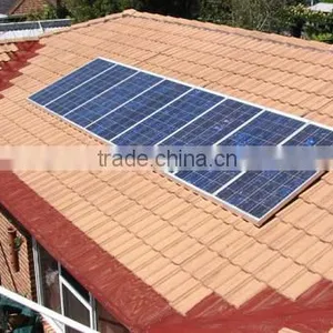Roof Mounting Soalr System for Tile Home Use On-Grid 1kw Solar Panel System thumbnail-1