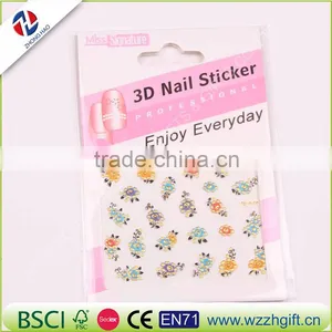 New Fashion 3d Gold Silver Nail Art Stickers Decals Hot Stamping Flower Nail Tips Decorating Tools thumbnail-6