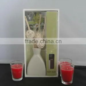 Duftol Vanilla Aroma Reed Diffuser + Votive Candle thumbnail-1